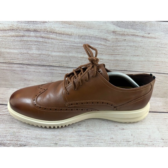 Cole Haan Grand Plus Wingtip Oxford Shoes Mens Size 12M Brown Leather *TRIED ON* main image 10